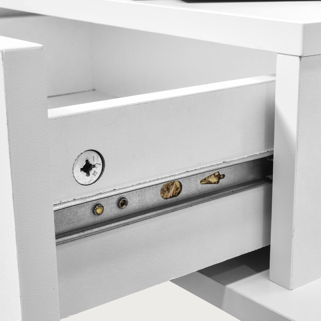Recibidor Manchester con Espejo y Cajón Blanco