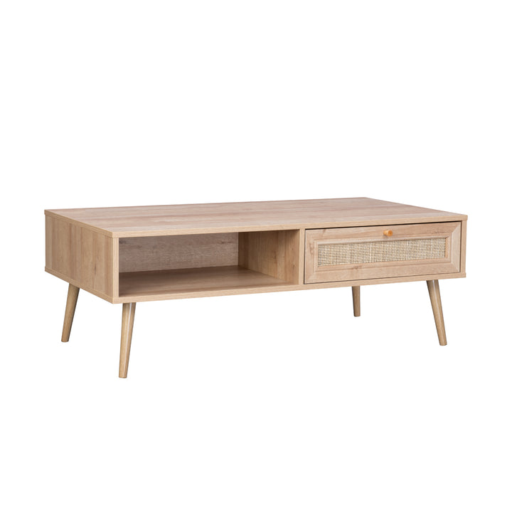 Mesa de Centro Manila Ratán Con Cajón