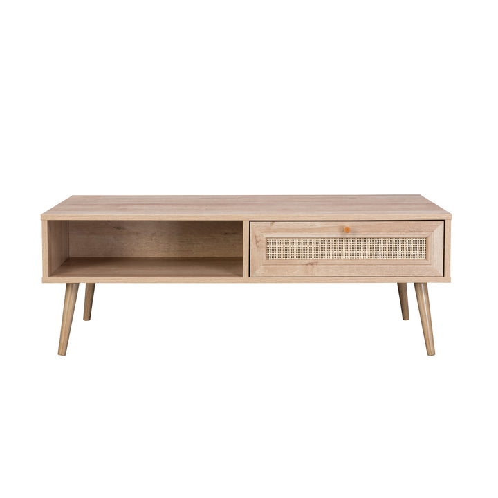 Mesa de Centro Manila Ratán Con Cajón