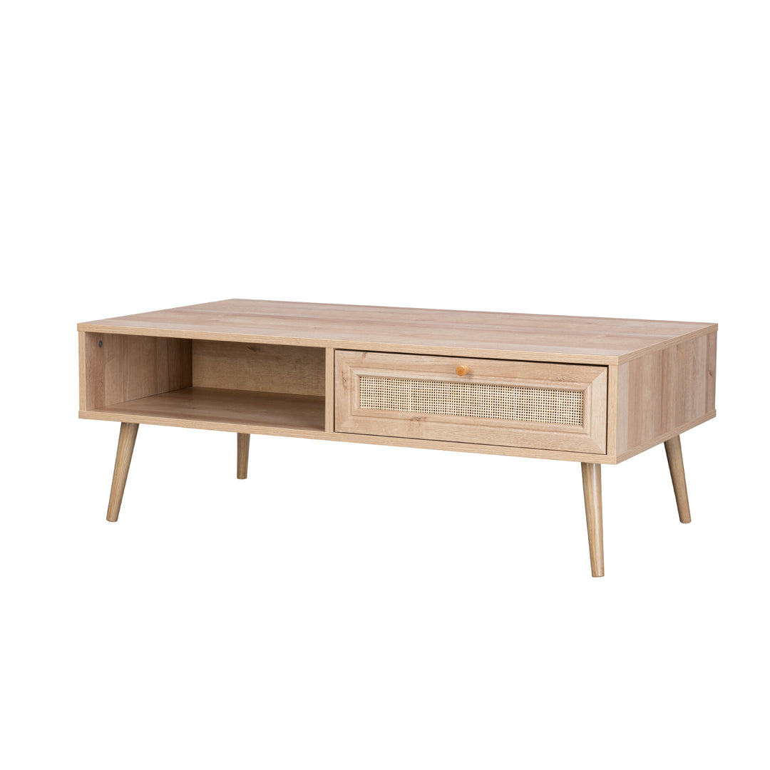 Mesa de Centro Manila Ratán Con Cajón