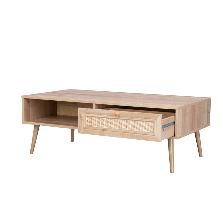 Mesa de Centro Manila Ratán Con Cajón