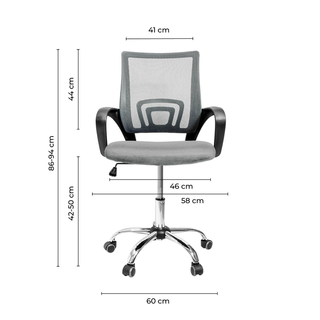 Silla de Oficina Ergonómica Gris