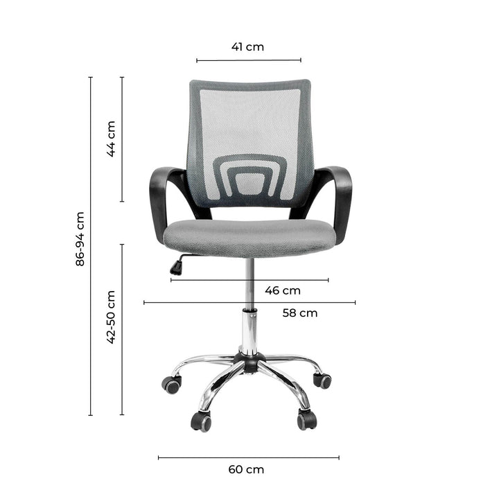 Silla de Oficina Ergonómica Gris