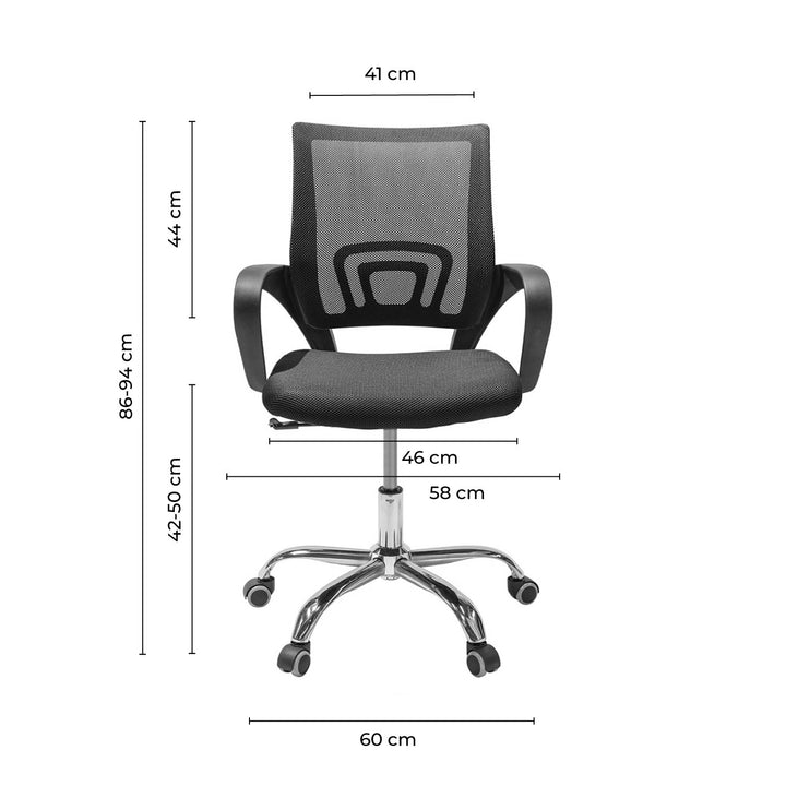 Silla de Oficina Ergonómica Negra