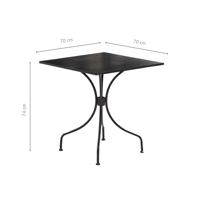 Set 4 Sillas de Ratán Sintético + Mesa Cuadrada