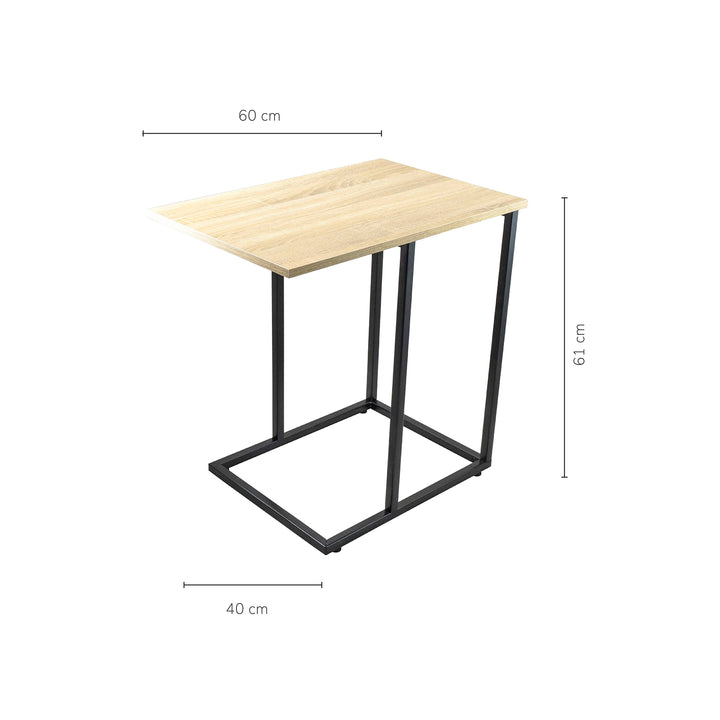 Mesa Auxiliar Ideal para Laptop de Madera Beige
