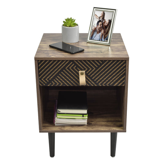 Buró Moon-N con Cajón y Entrepaño Café y Negro