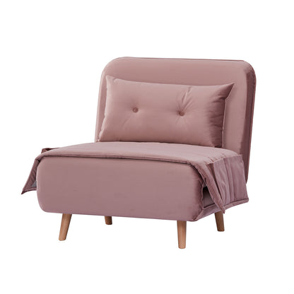 Sillón Sofá Cama Individual Muna Rosa