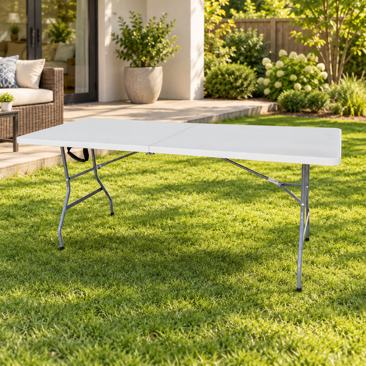 Mesa Plegable Mesaplas-E de Plástico Blanca