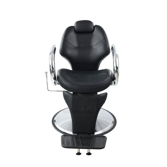 Silla Barbería Deluxe con Respaldo Reclinable Negra