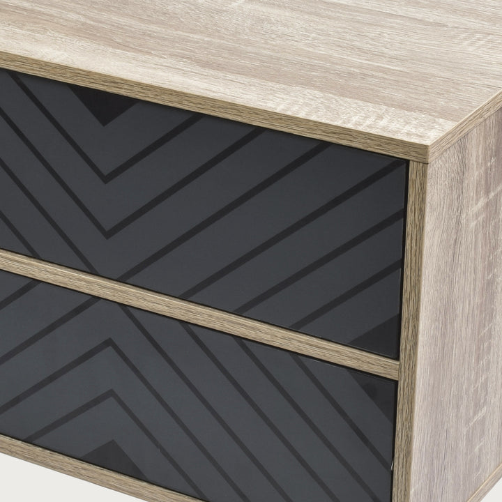 Buró Night Vintage con Cajones Negro