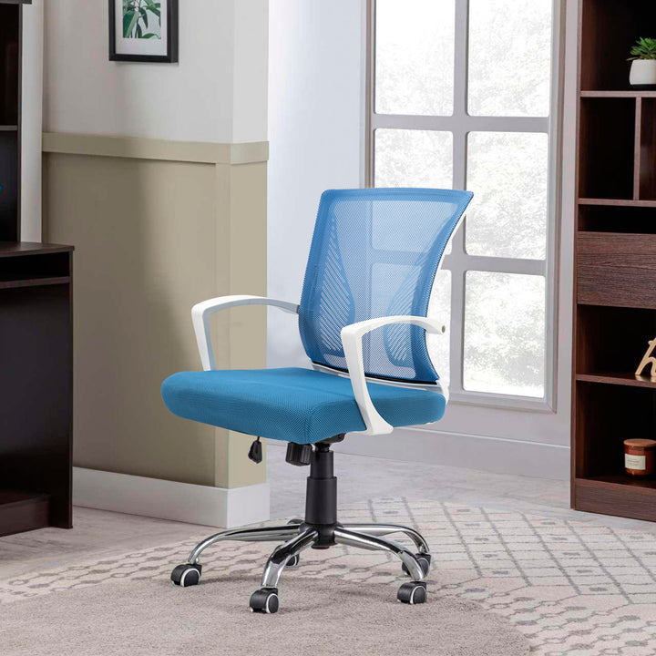 Silla de Oficina Paris Ergonómica Semi Reclinable Azul