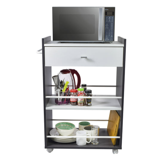 Mueble Organizador Pepper con Cajón y Estantes Gris