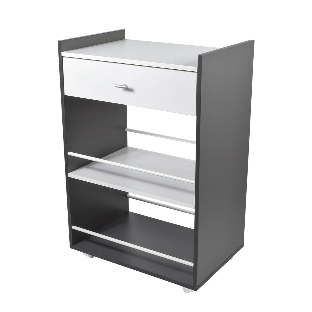 Mueble Organizador Pepper con Cajón y Estantes Gris