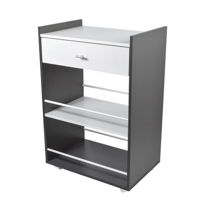 Mueble Organizador Pepper con Cajón y Estantes Gris