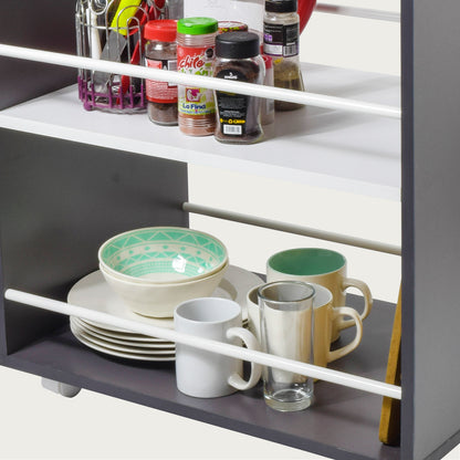 Mueble Organizador Pepper con Cajón y Estantes Gris