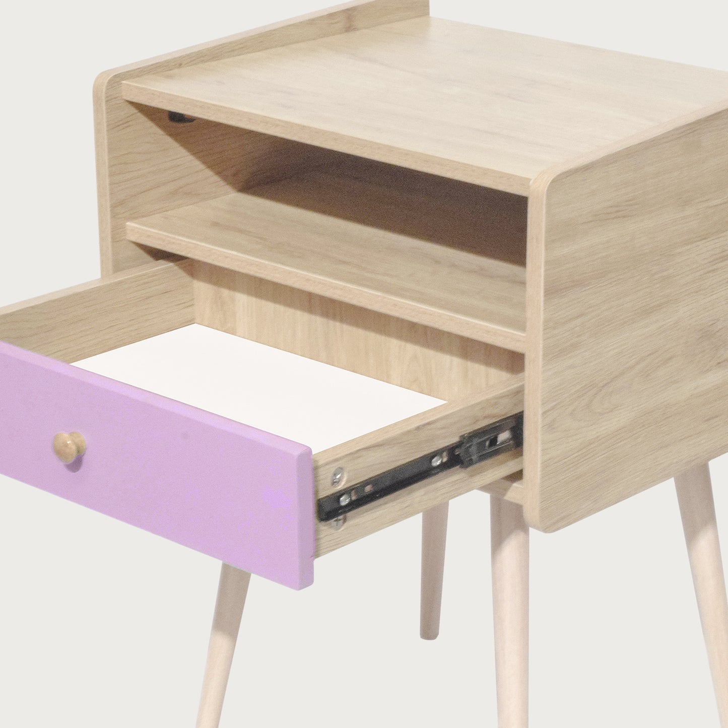 Buró Cabin-Pink Estilo Vintage con Cajón Rosa