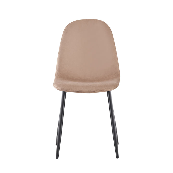 Set 4 Sillas de Sala Comedor Eames Terciopelo Beige