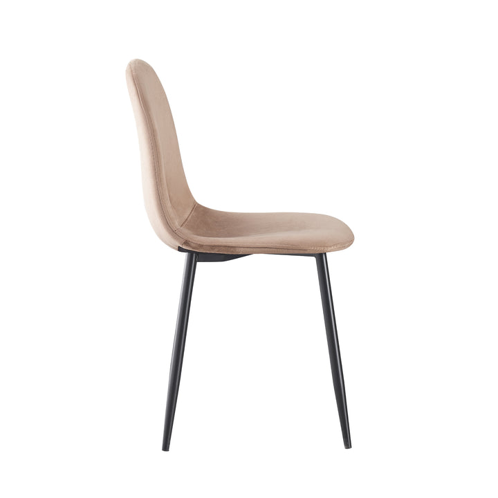 Set 4 Sillas de Sala Comedor Eames Terciopelo Beige