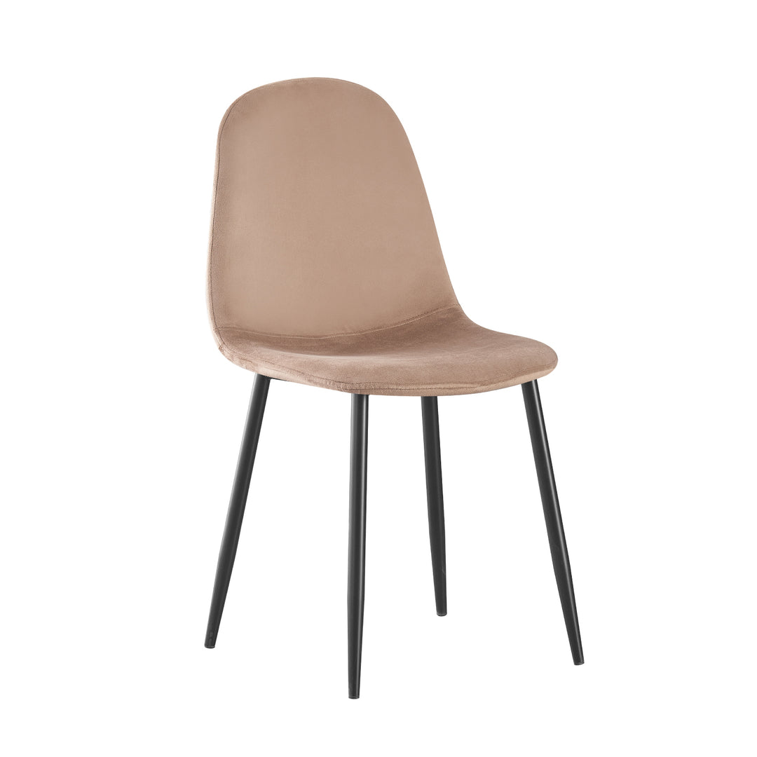 Set 4 Sillas de Sala Comedor Eames Terciopelo Beige