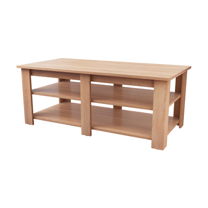 Mesa de Centro Minimalista Estilo Madera Roble