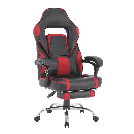 Silla Gamer Samus-Red Reclinable con Descansapies Roja