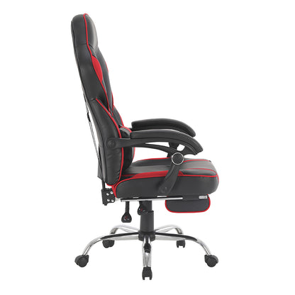 Silla Gamer Samus-Red Reclinable con Descansapies Roja