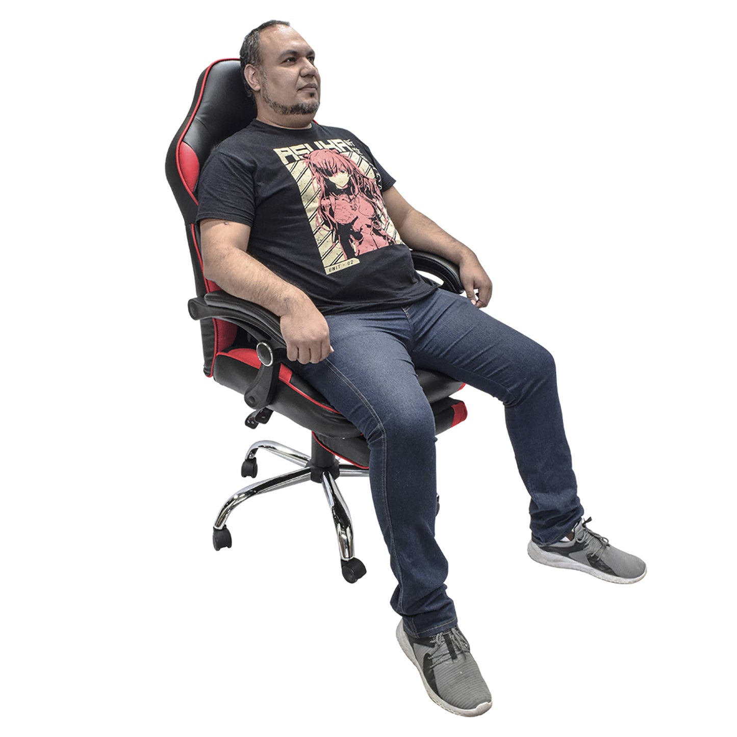 Silla Gamer Samus-Red Reclinable con Descansapies Roja