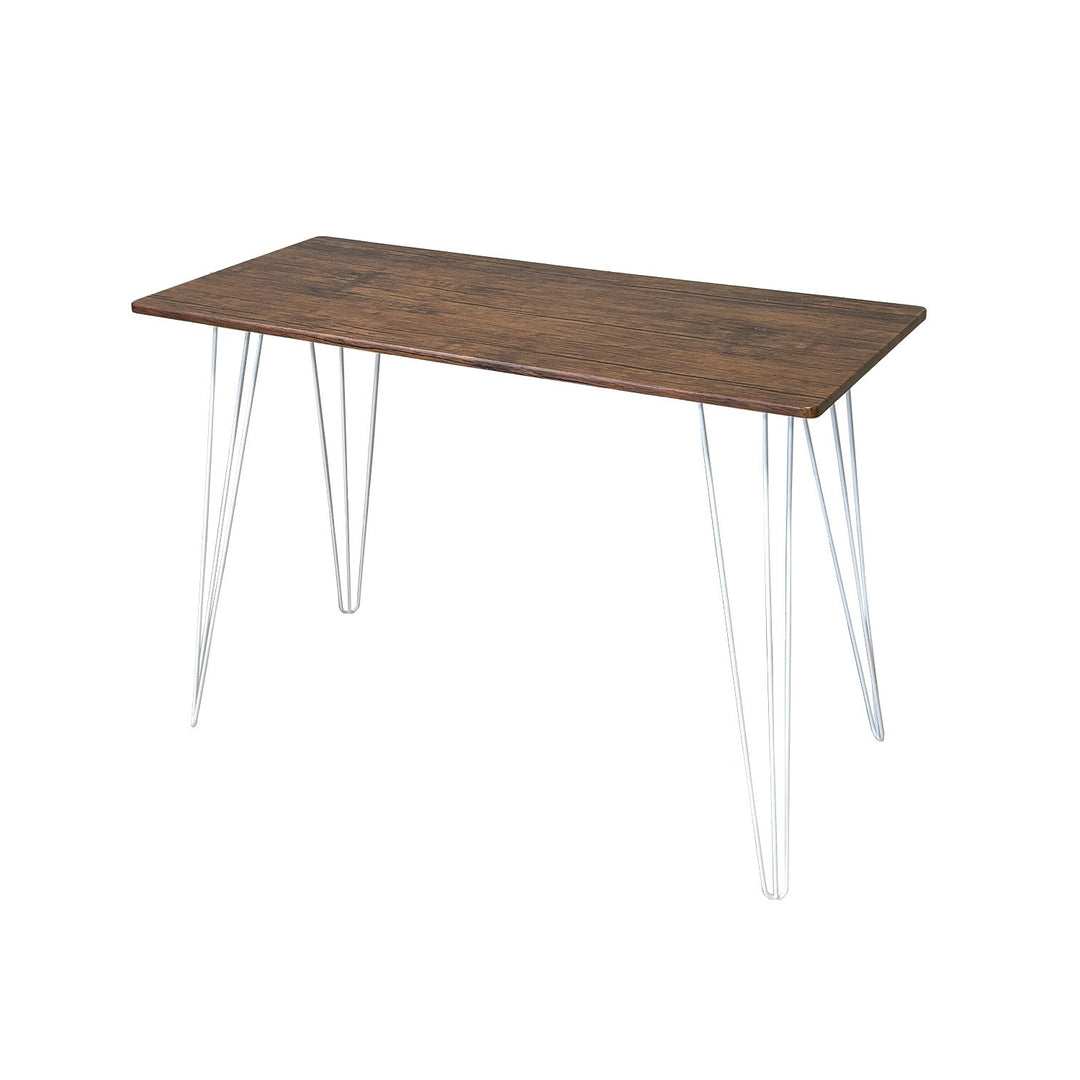 Mesa de Comedor Rectangular Café y Blanca