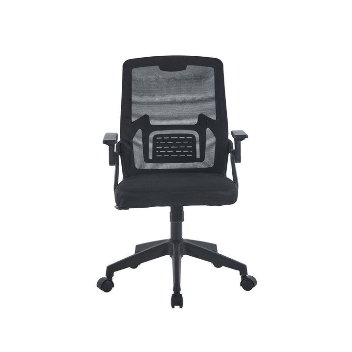 Silla de Oficina Ergonómica Brazos Abatibles Negra