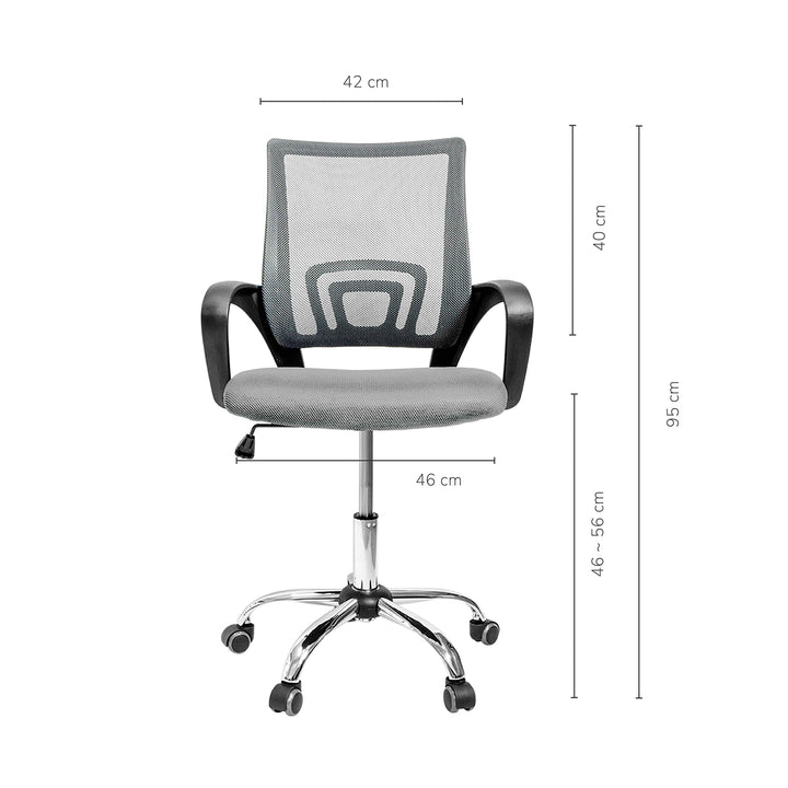 Silla de Oficina Sill2-G Ergonómica Gris