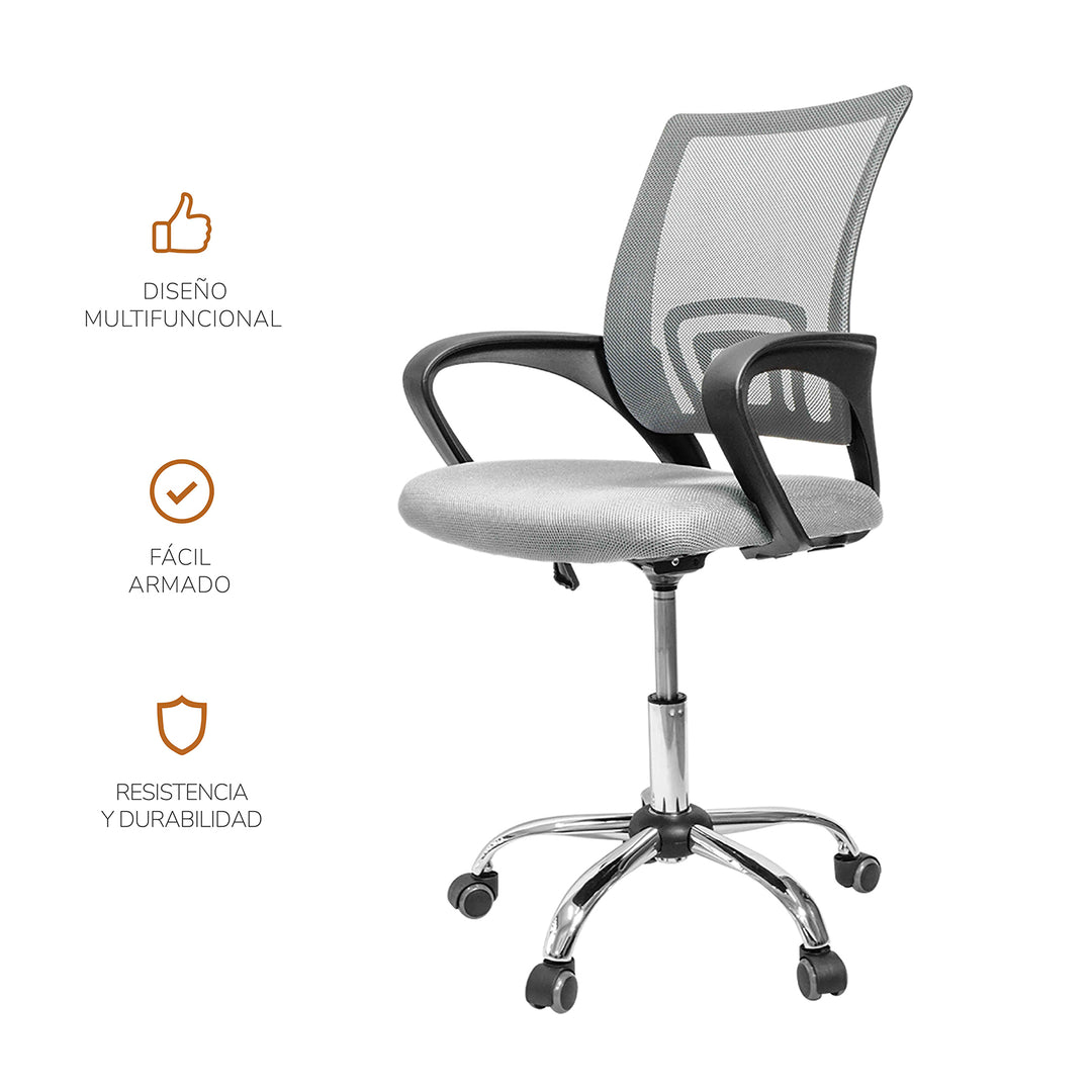 Silla de Oficina Ergonómica Gris