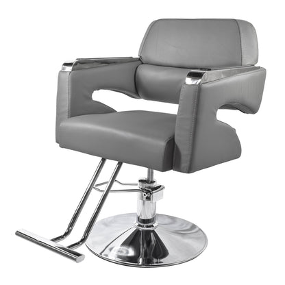 Silla Peluquería o Barbería Swiss Altura Regulable Gris