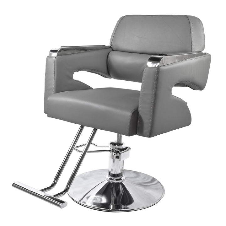 Silla Peluquería o Barbería Swiss Altura Regulable Gris