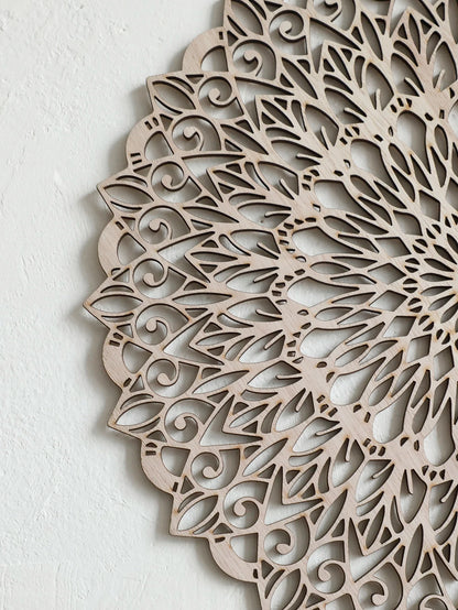 Arte de Mandala en Madera para Pared