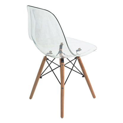 Silla de Comedor T-Mallorca Estilo Eames Transparente