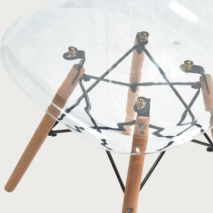 Silla de Comedor T-Mallorca Estilo Eames Transparente