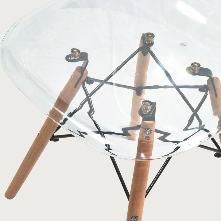 Silla de Comedor T-Mallorca Estilo Eames Transparente
