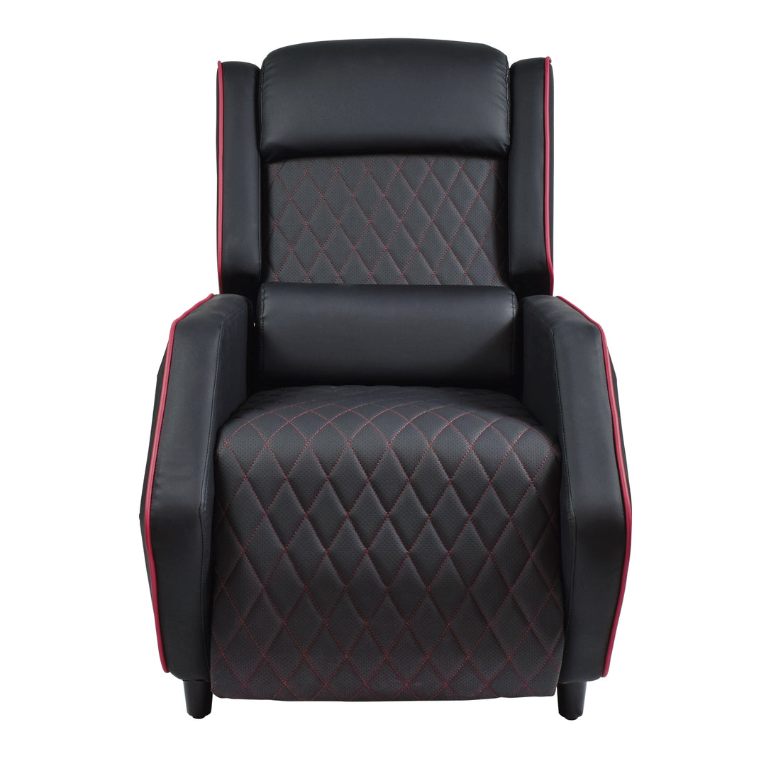 Sillón Gamer Thunder Reclinable con Reposapies Negro