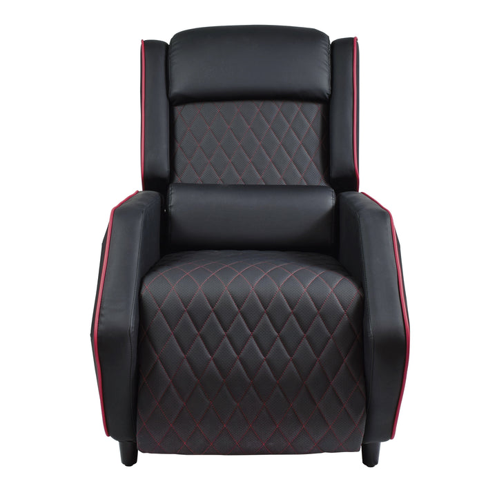 Sillón Gamer Thunder Reclinable con Reposapies Negro