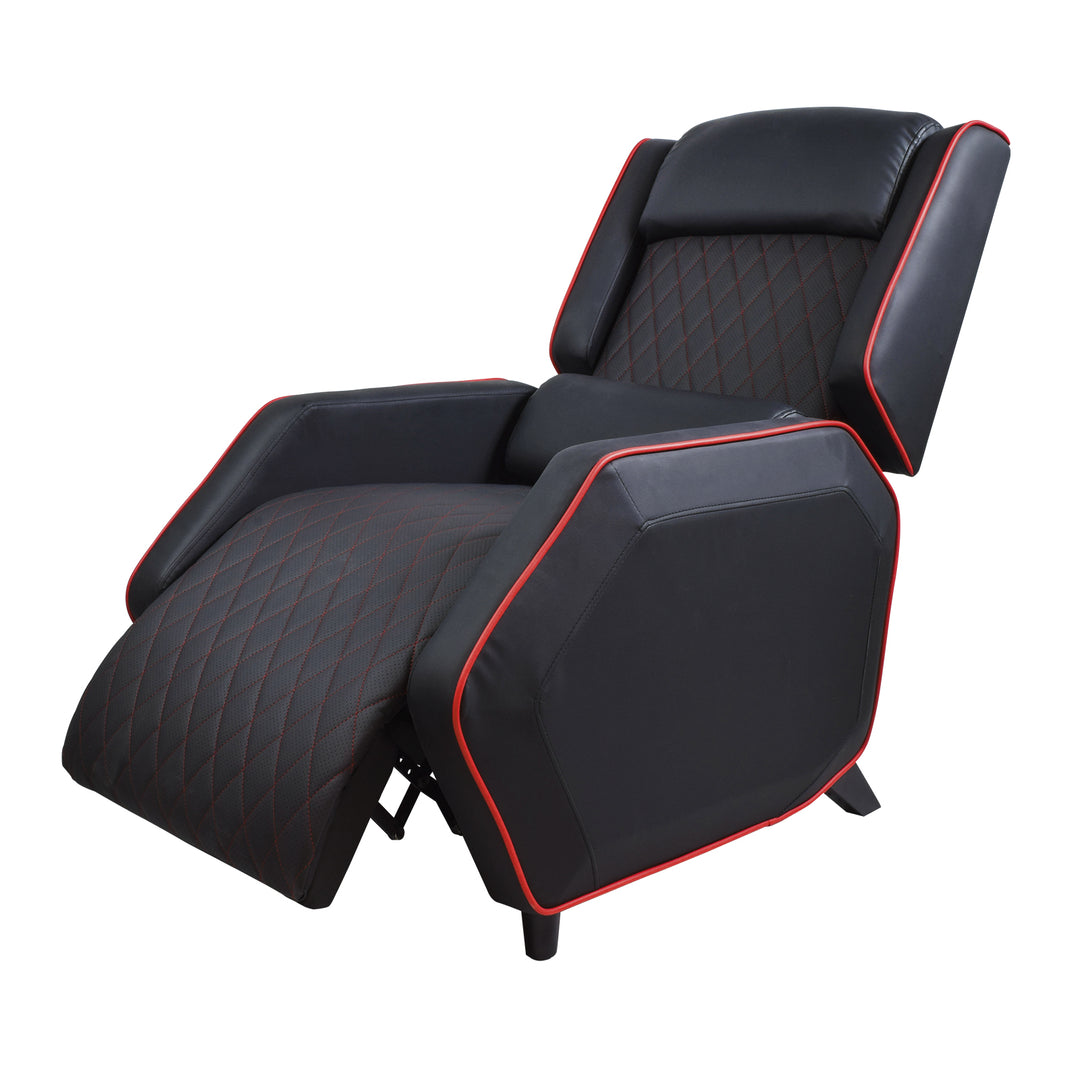 Sillón Gamer Thunder Reclinable con Reposapies Negro