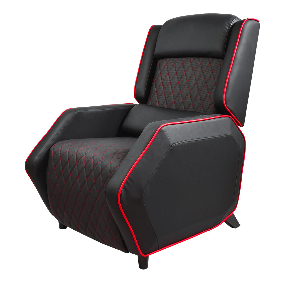 Sillón Gamer Thunder Reclinable con Reposapies Negro