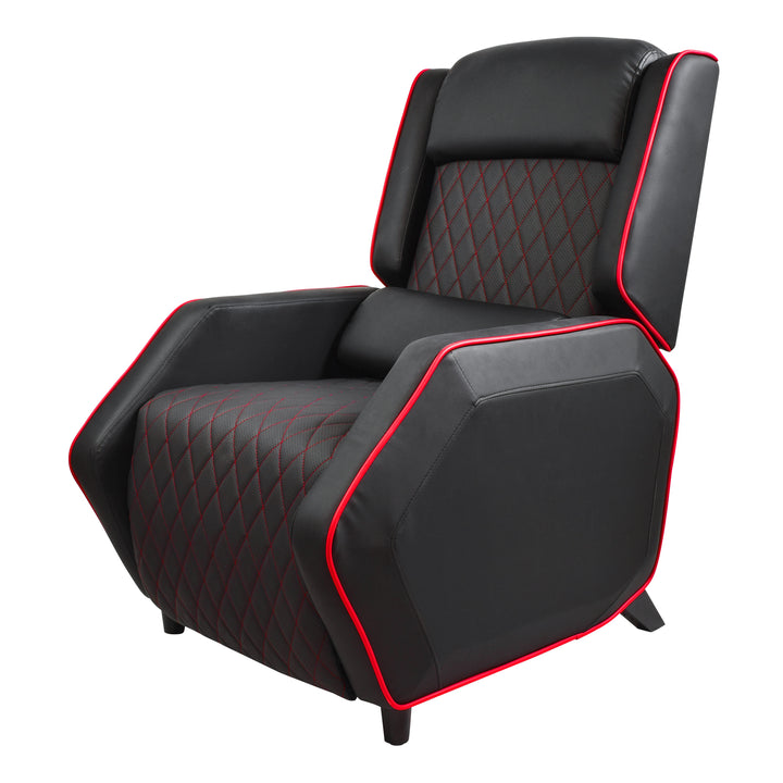 Sillón Gamer Thunder Reclinable con Reposapies Negro