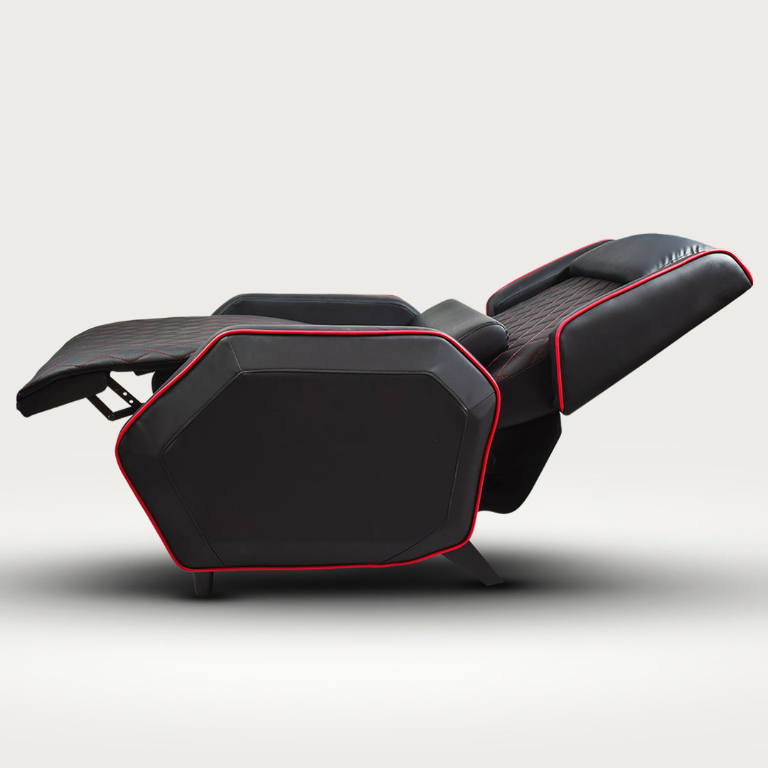 Sillón Gamer Thunder Reclinable con Reposapies Negro