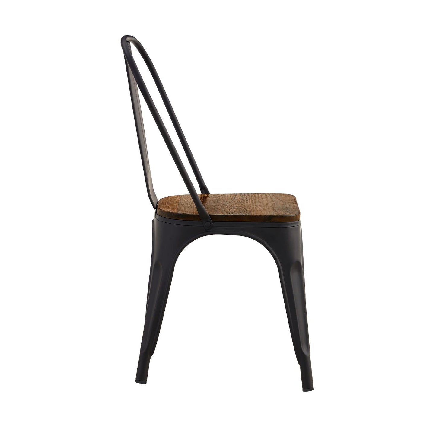 Set 4 Sillas de Comedor Tolix Estilo Industrial Negras