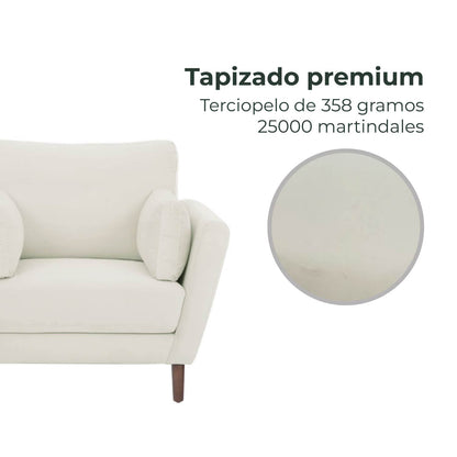 Combo Sofá Modular + Sillón Individual Malaga Hueso