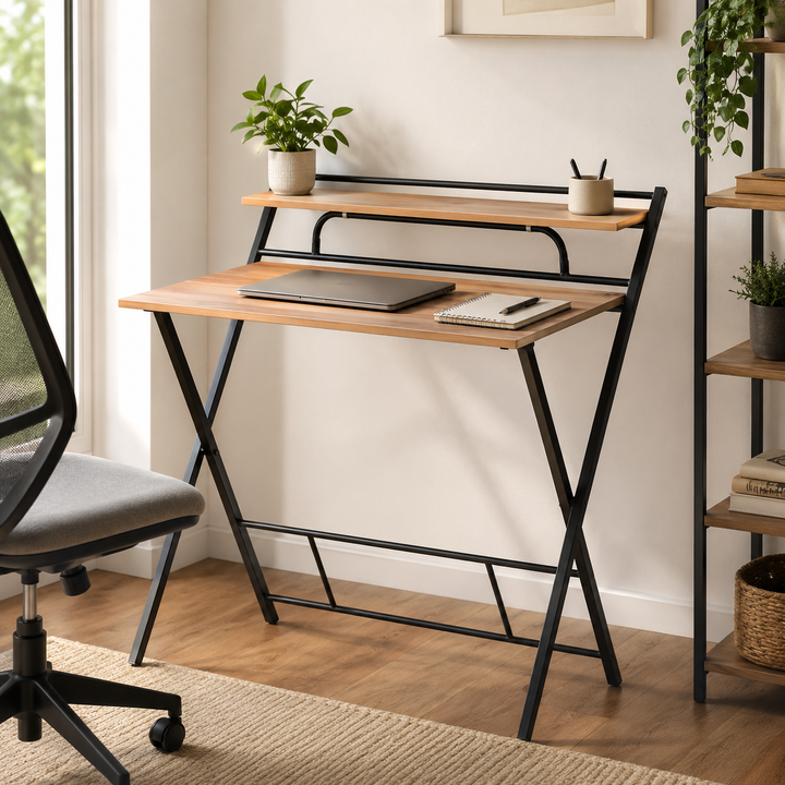 Escritorio Tripoli-N Plegable Negro