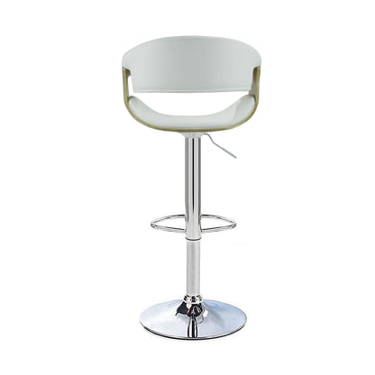 Banco Alto con Respaldo y Altura Ajustable Blanco