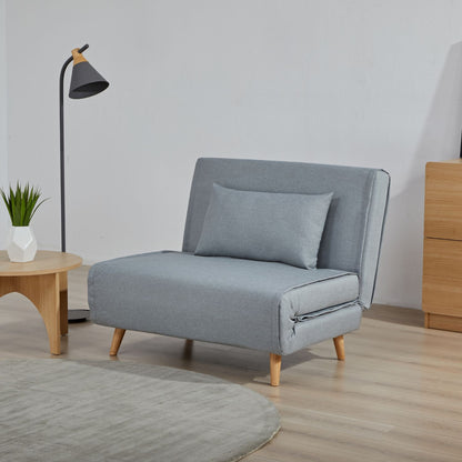 Sillón Sofá Cama Individual Velne Plegable Gris