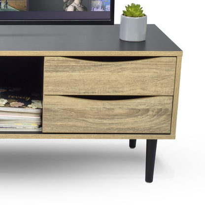 Mueble de TV Venice con Cajones Negro y Café